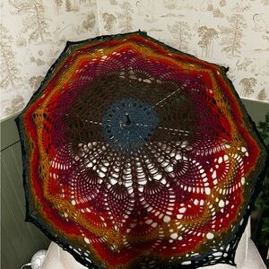 One of a kind ombré Crochet parasol!